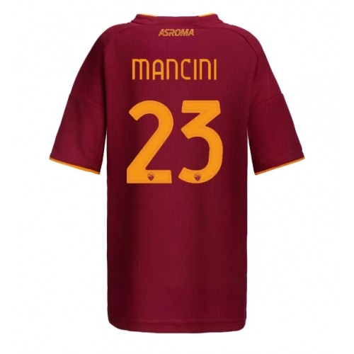 Billige Fotballdrakt AS Roma Gianluca Mancini #23 Replika Hjemmedrakt Dame 2025-26 Kortermet Billige Fotballdrakt AS Roma Gianluca Mancini #23 Replika Hjemmedrakt Dame 2025-26 Kortermet